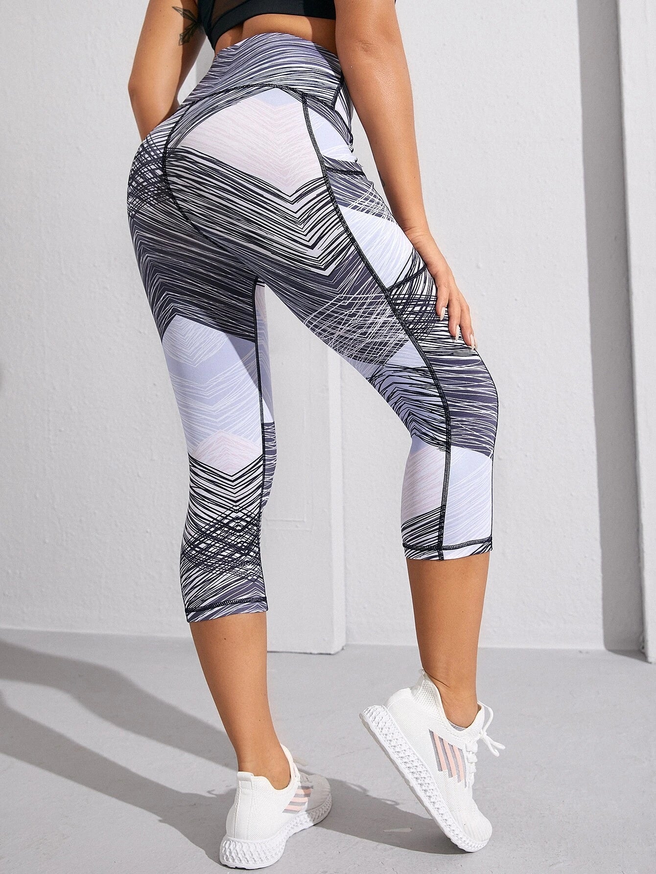 Yoga Futuristic Women'S Summer Printed Athletic Leggings