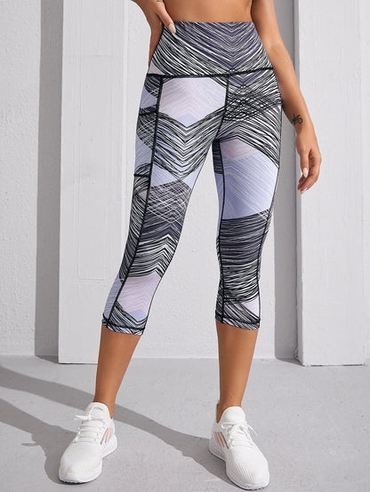 Yoga Futuristic Women'S Summer Printed Athletic Leggings