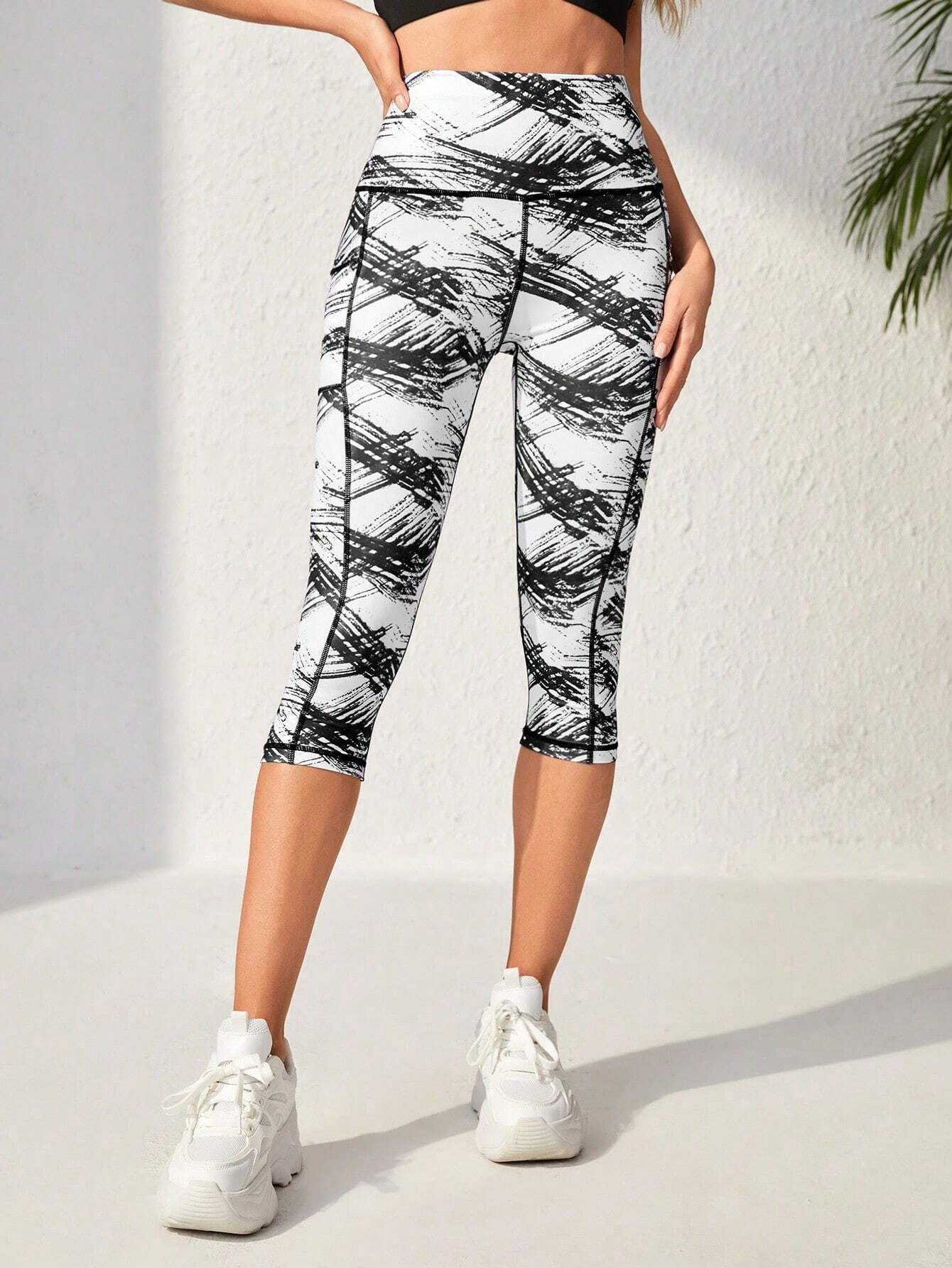 Yoga Futuristic Women'S Summer Printed Athletic Leggings